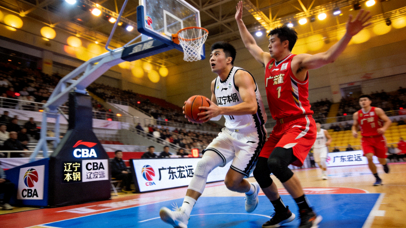CBA辽宁本钢对阵广东宏远的焦点对决画面